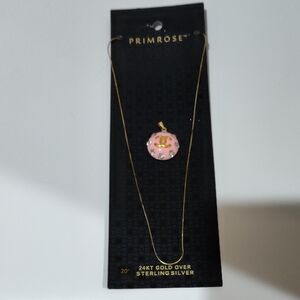 Pink and Gold  CC  Zipper Pull